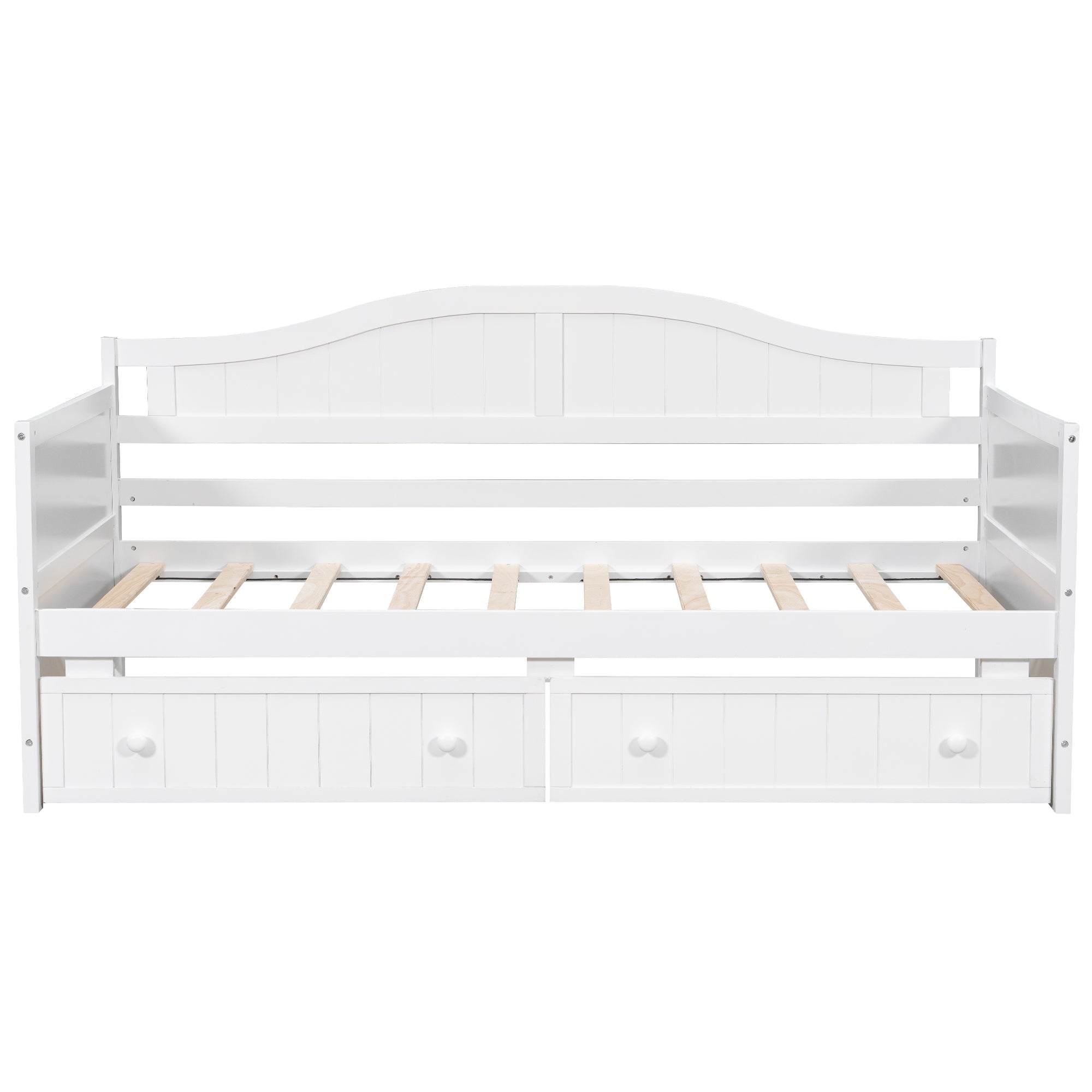 Twin Wooden Daybed with 2 drawers, Sofa Bed for Bedroom & Living Room (N708P357111K) - Direct Wicker