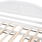 Twin Wooden Daybed with Trundle Bed, Sofa Bed for Bedroom Living Room, White - Direct Wicker