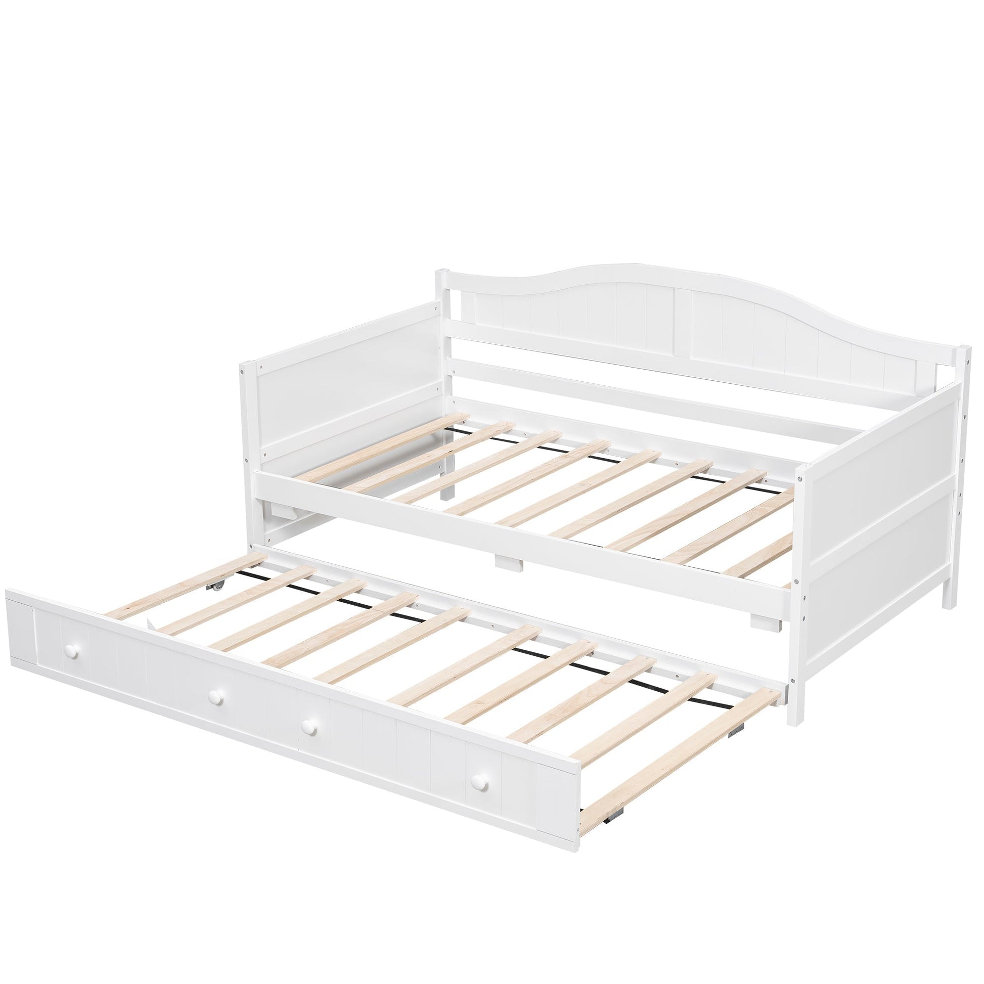 Twin Wooden Daybed with Trundle Bed, Sofa Bed (N708P357100K) - Direct Wicker