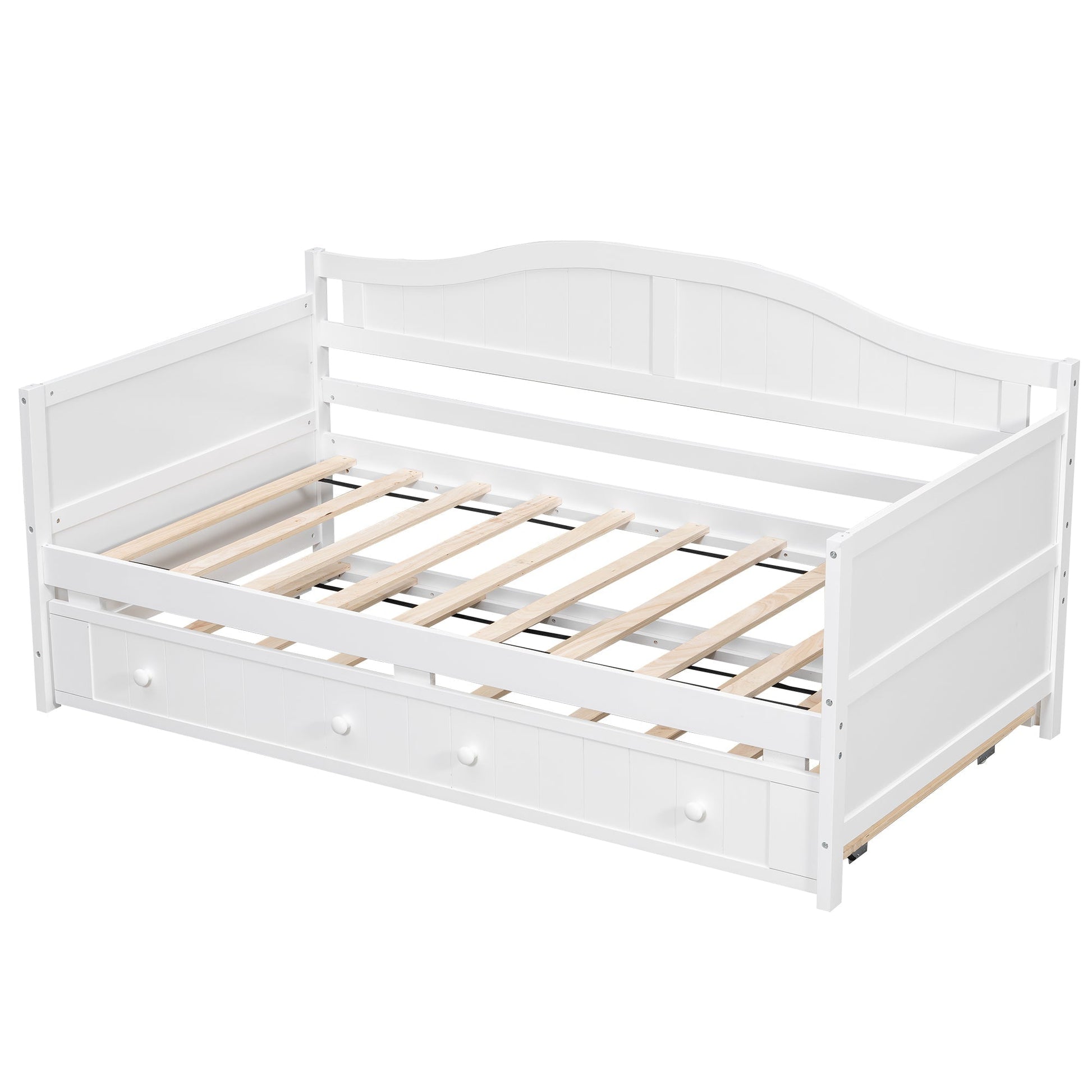 Twin Wooden Daybed with Trundle Bed, Sofa Bed (N708P357100K) - Direct Wicker