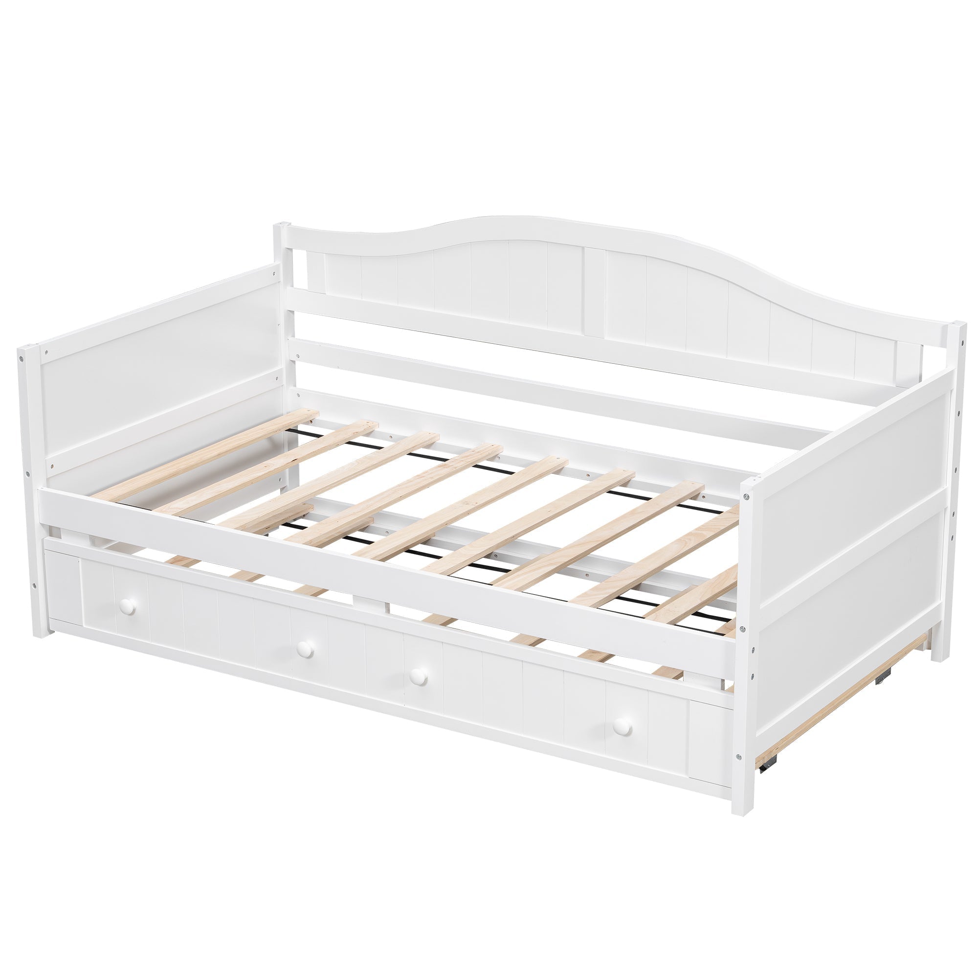 Twin Wooden Daybed with Trundle Bed, Sofa Bed (N708P357100K) - Direct Wicker