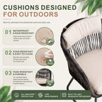 Twisted-Rope Weave Outdoor Dining Chairs, Set of 2 (PAC-2652-BR-KD) - Direct Wicker