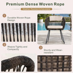 Twisted-Rope Weave Outdoor Dining Chairs, Set of 2 (PAC-2652-BR-KD) - Direct Wicker