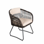 Twisted-Rope Weave Outdoor Dining Chairs, Set of 2 (PAC-2652-BR-KD) - Direct Wicker