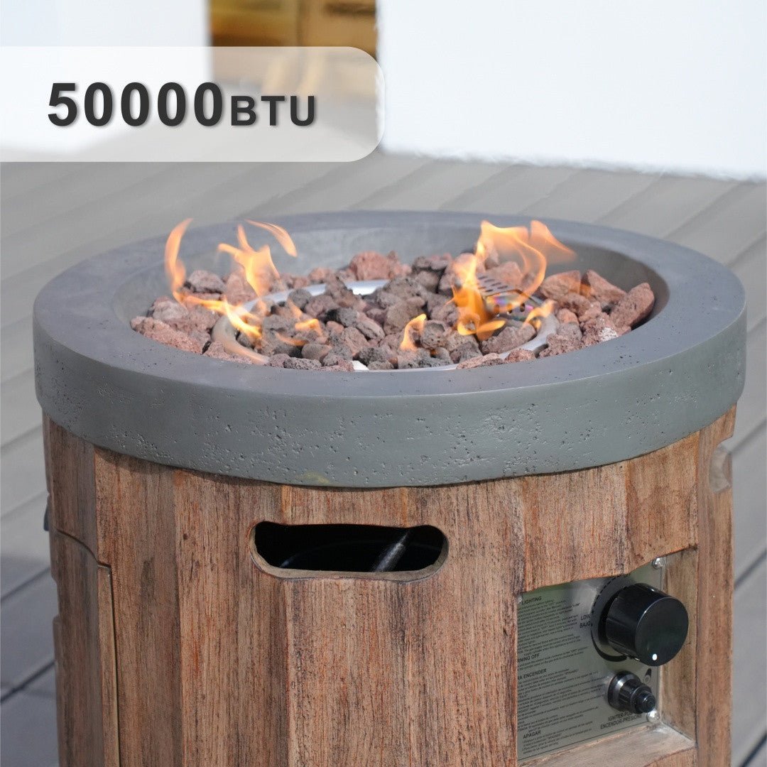 Two - Color Vertical Wood Grain Effect Heater (PAG - 2352 - BR - ST) - Direct Wicker