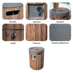 Two - Color Vertical Wood Grain Effect Heater (PAG - 2352 - BR - ST) - Direct Wicker