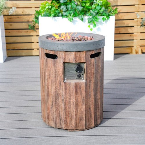 Two - Color Vertical Wood Grain Effect Heater (PAG - 2352 - BR - ST) - Direct Wicker