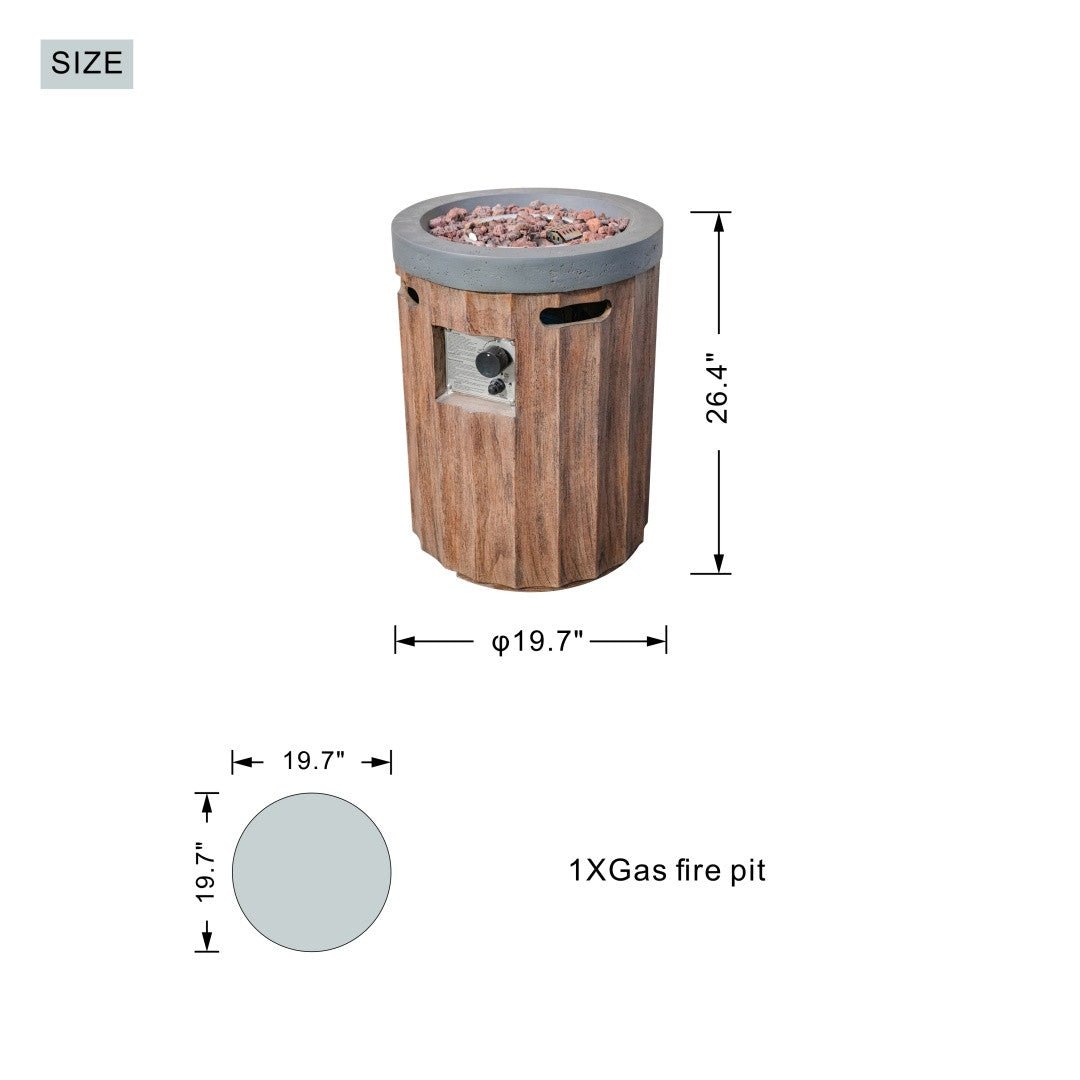 Two - Color Vertical Wood Grain Effect Heater (PAG - 2352 - BR - ST) - Direct Wicker
