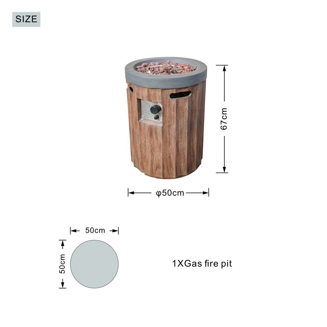 Two - Color Vertical Wood Grain Effect Heater (PAG - 2352 - BR - ST) - Direct Wicker