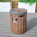 Two - Color Vertical Wood Grain Effect Heater (PAG - 2352 - BR - ST) - Direct Wicker