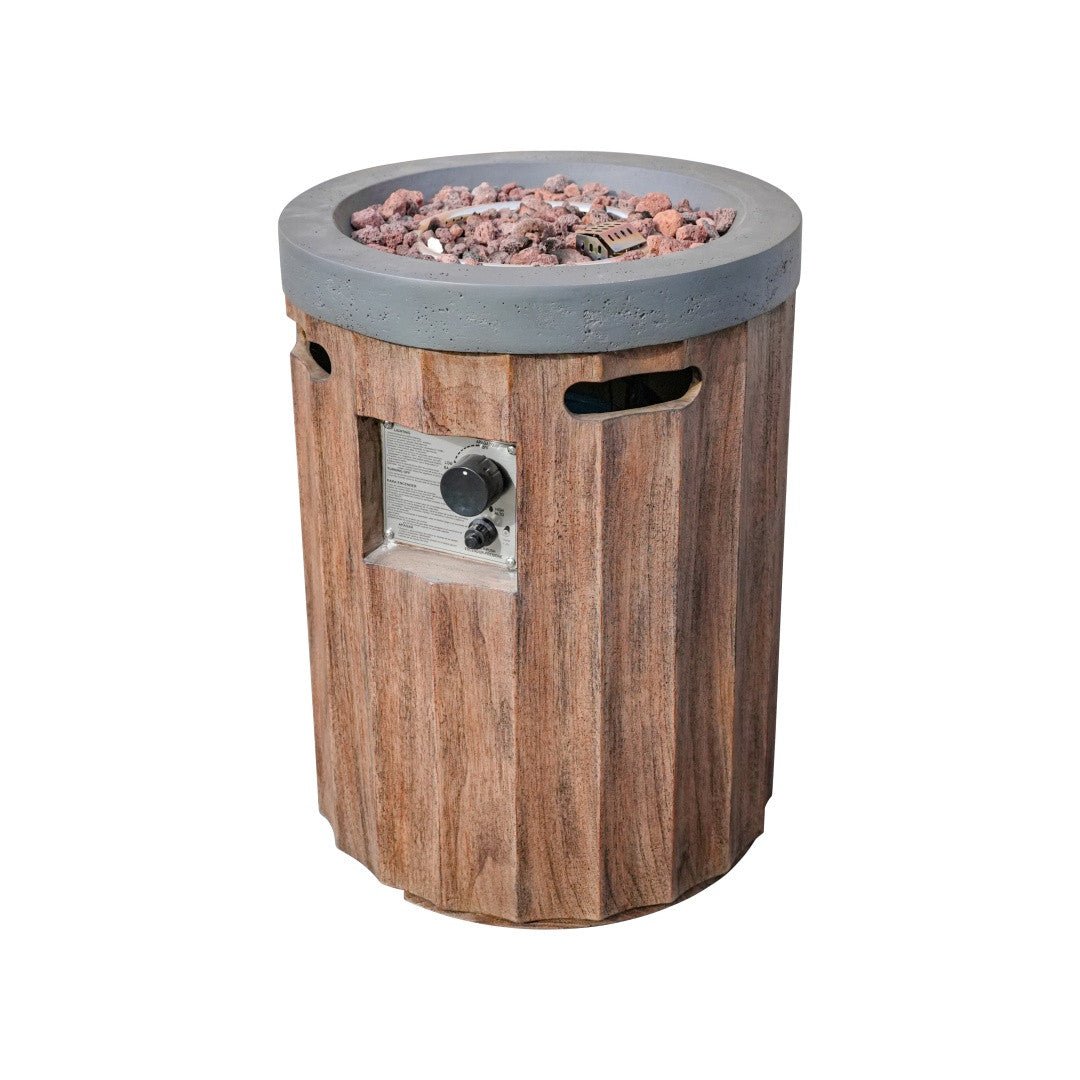 Two - Color Vertical Wood Grain Effect Heater (PAG - 2352 - BR - ST) - Direct Wicker