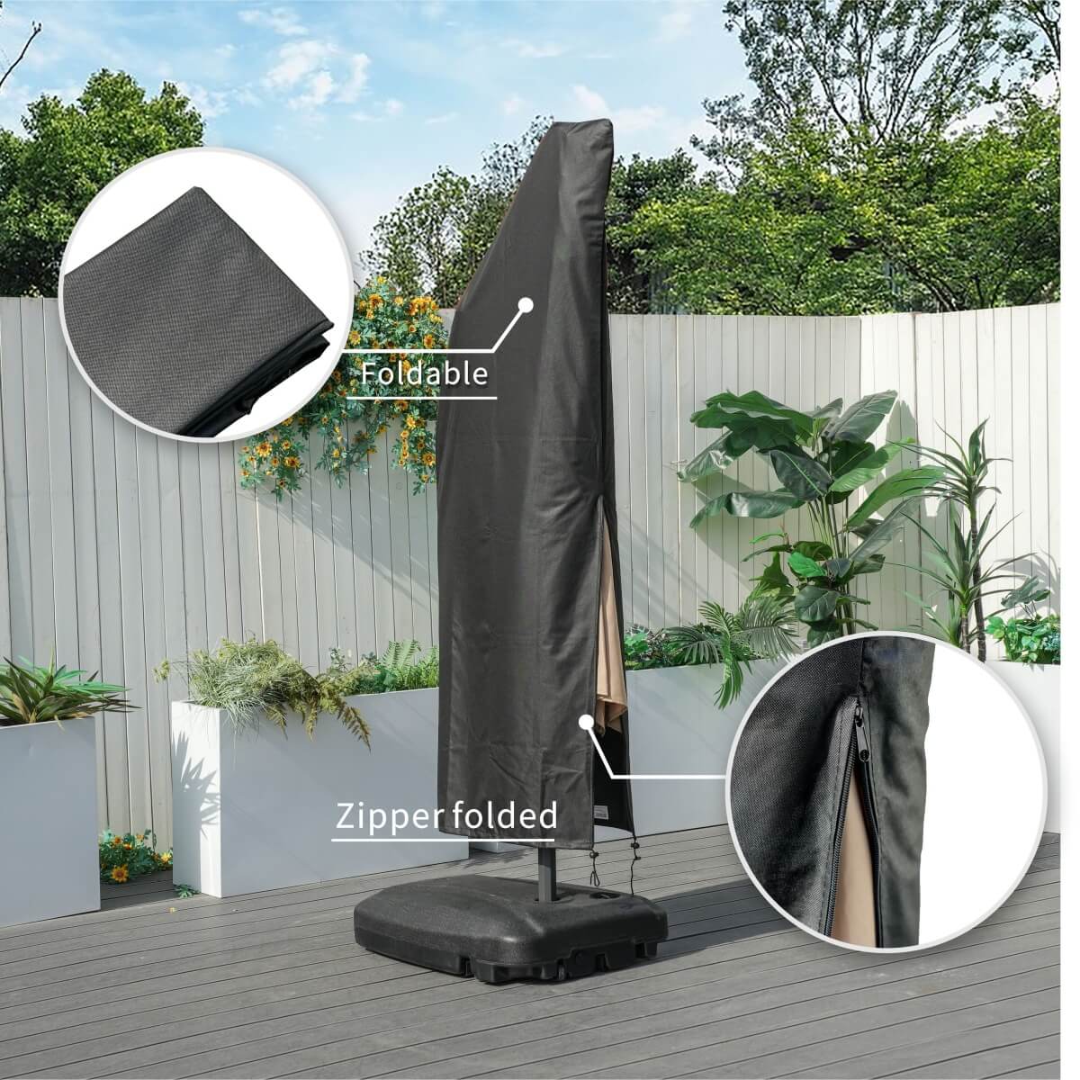 Umbrella Parasol Cover (UC - 007) - Direct Wicker