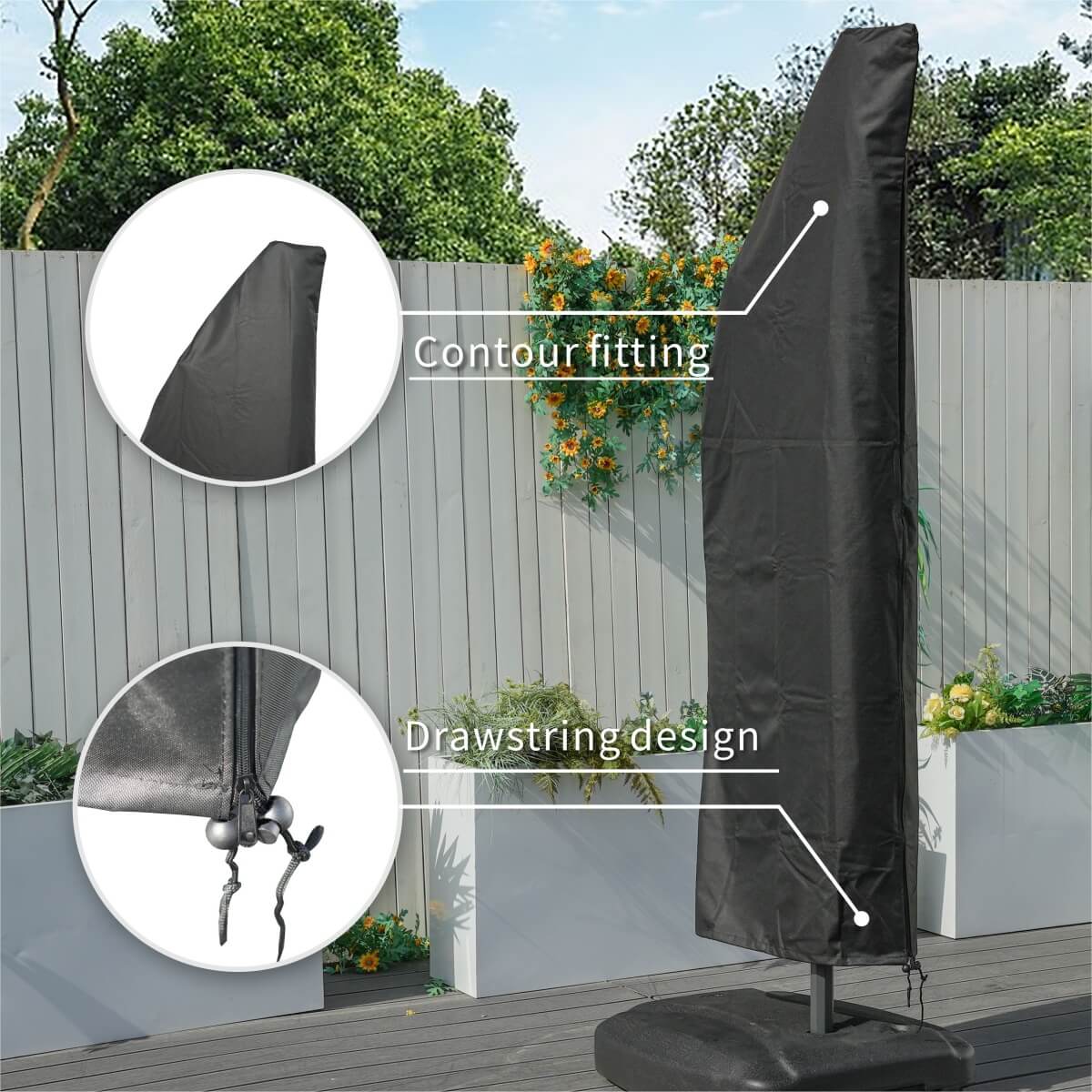 Umbrella Parasol Cover (UC - 007) - Direct Wicker