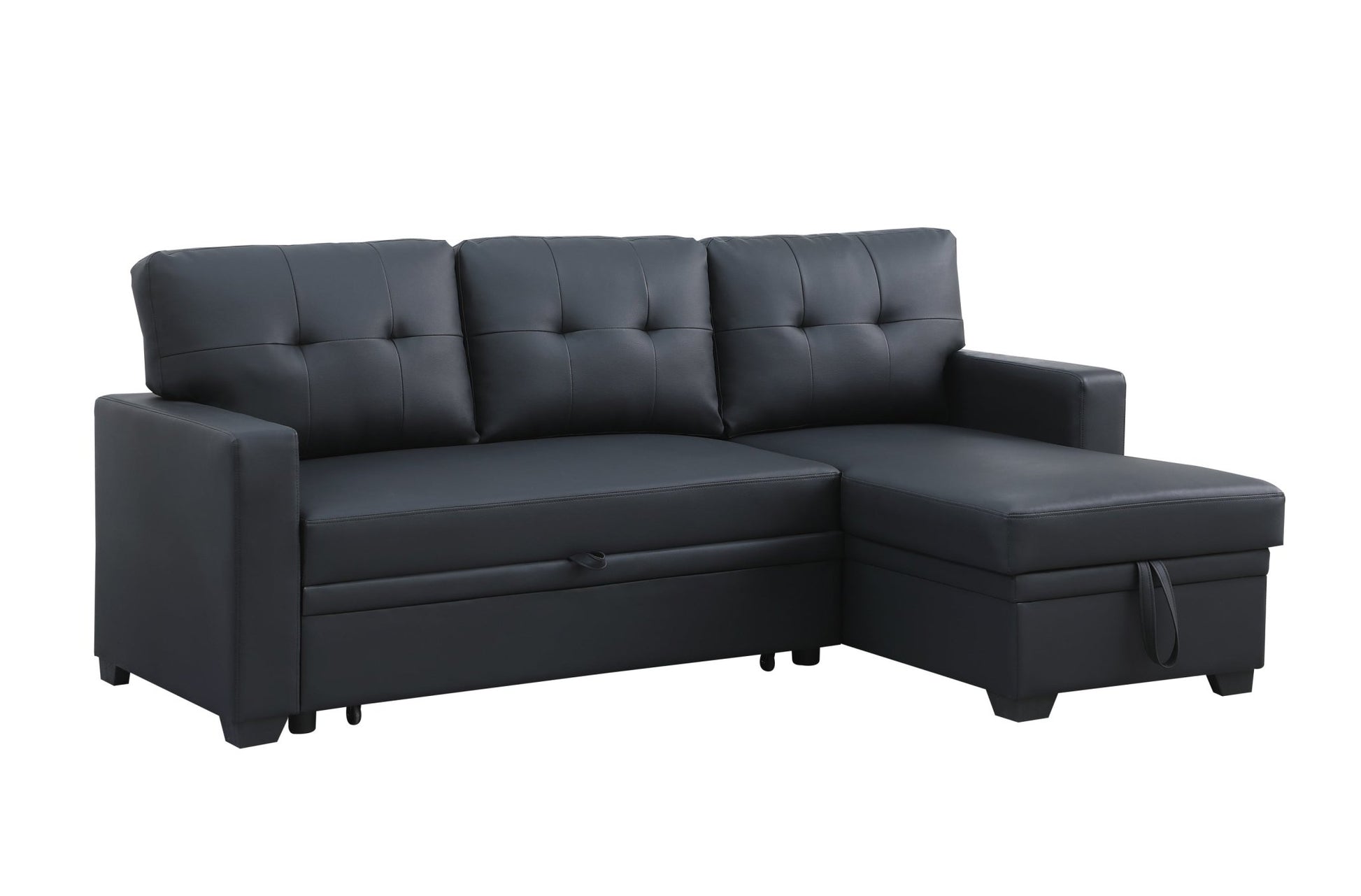 Upholstered Pull out Sectional Sofa with Chaise (B102S00006) - Direct Wicker