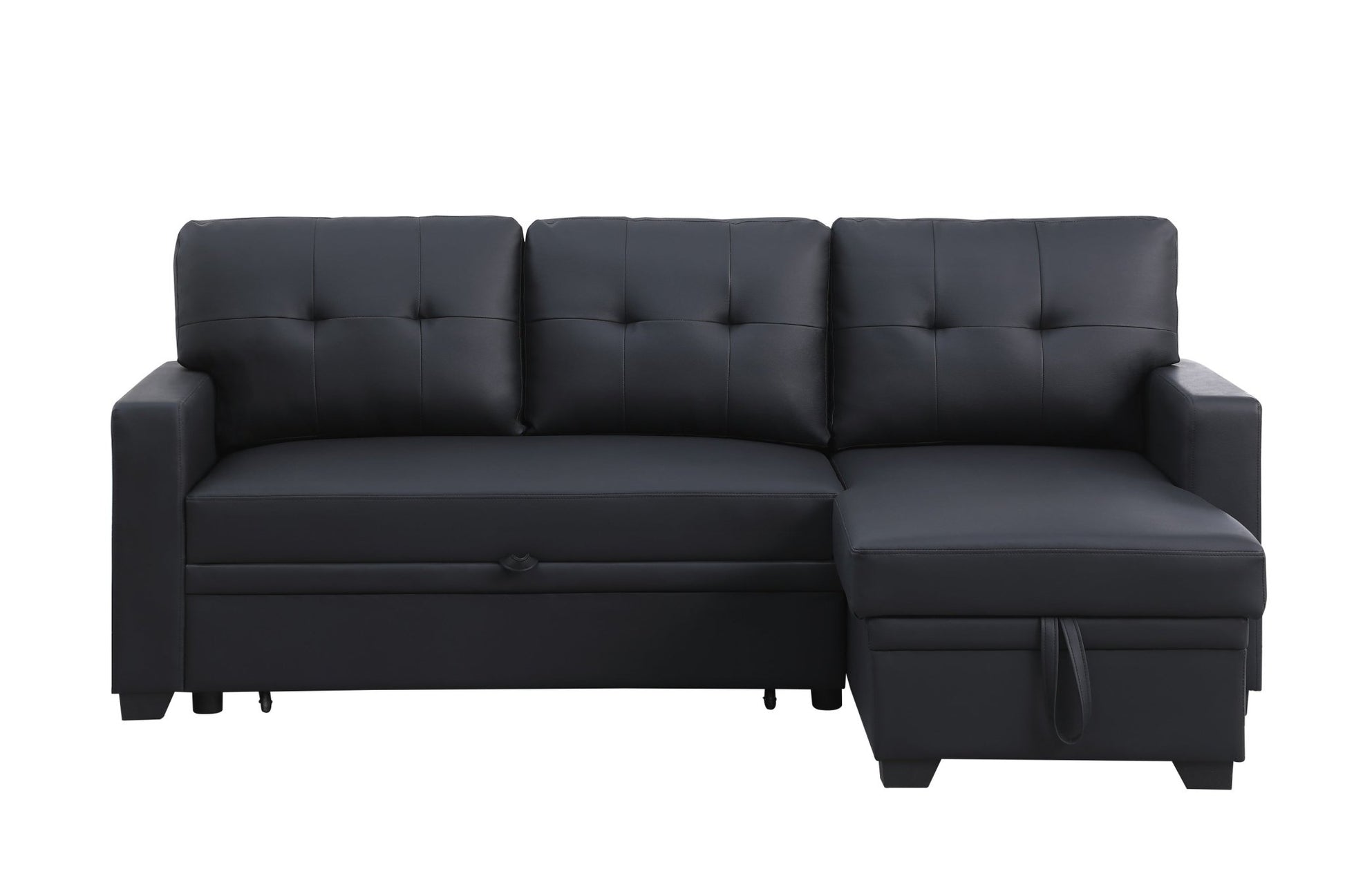 Upholstered Pull out Sectional Sofa with Chaise (B102S00006) - Direct Wicker