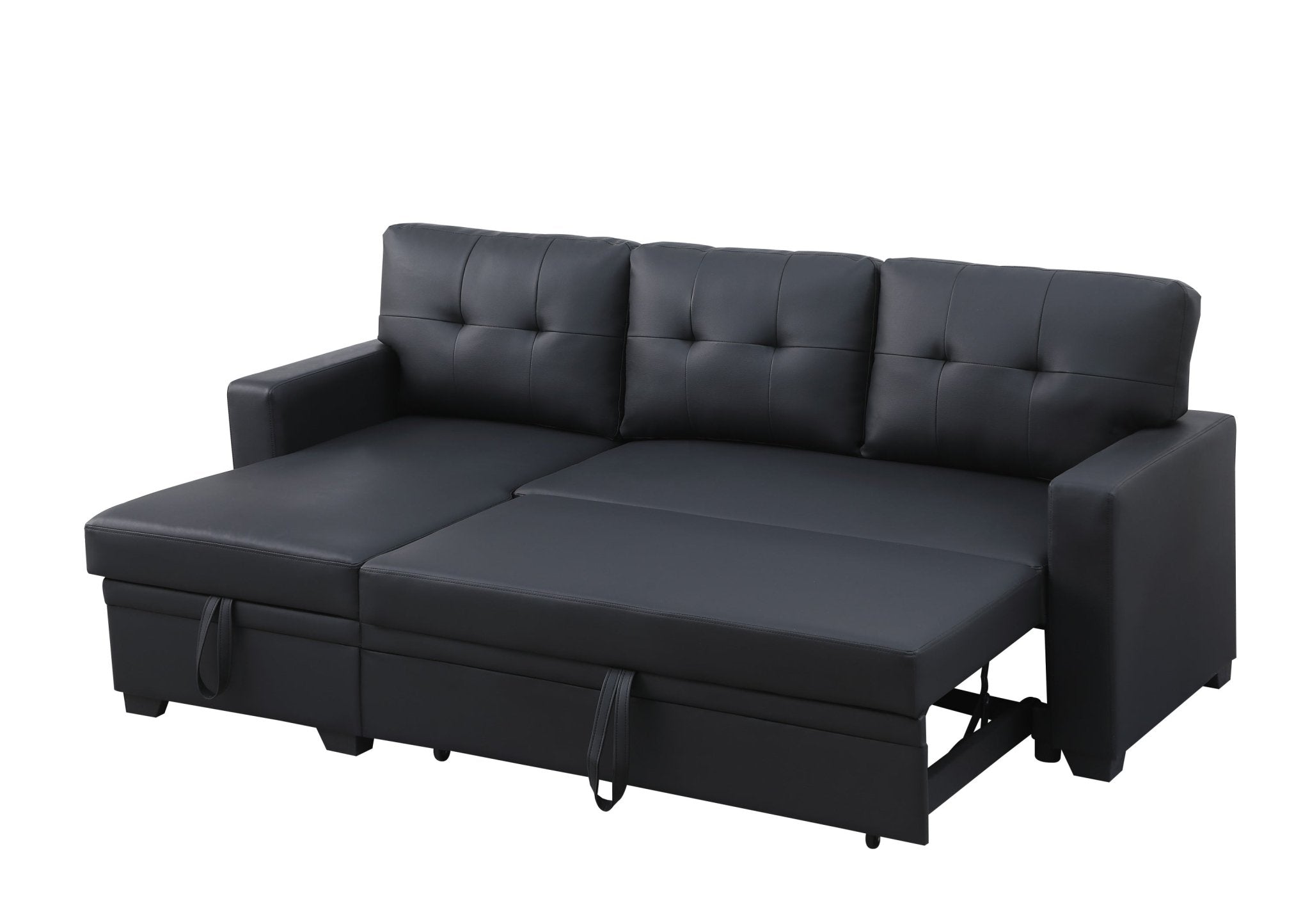 Upholstered Pull out Sectional Sofa with Chaise (B102S00006) - Direct Wicker