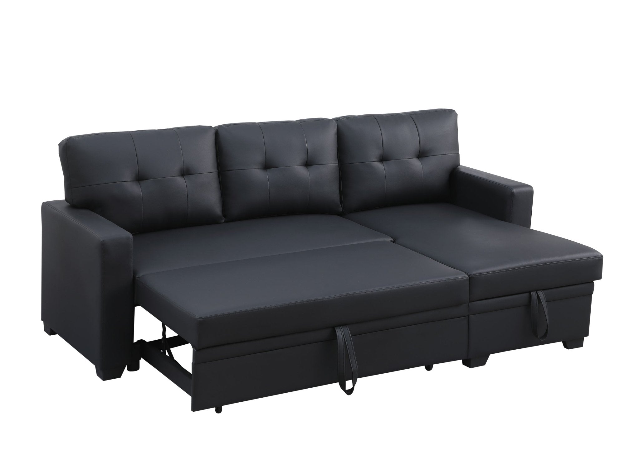 Upholstered Pull out Sectional Sofa with Chaise (B102S00006) - Direct Wicker