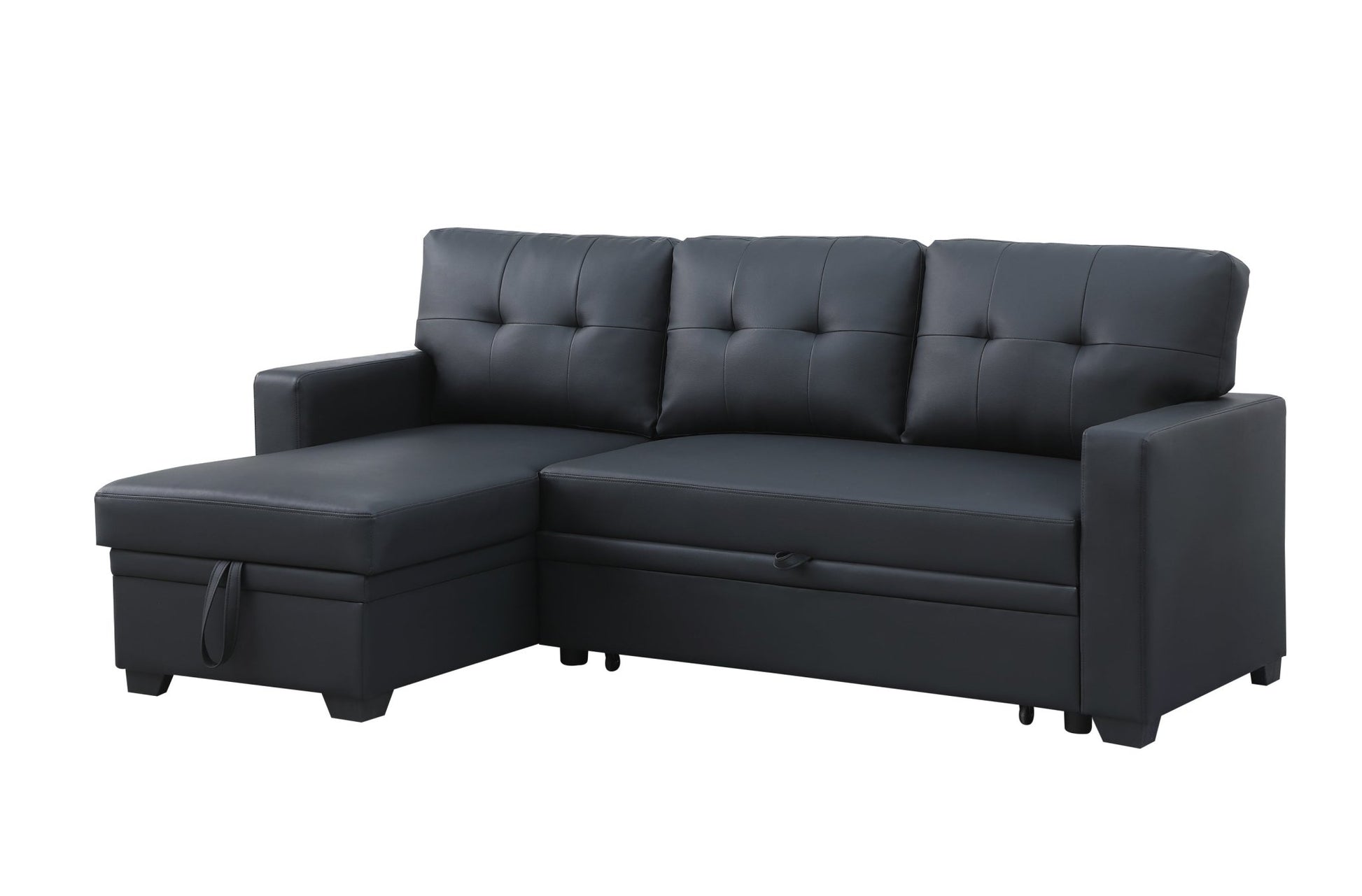 Upholstered Pull out Sectional Sofa with Chaise (B102S00006) - Direct Wicker