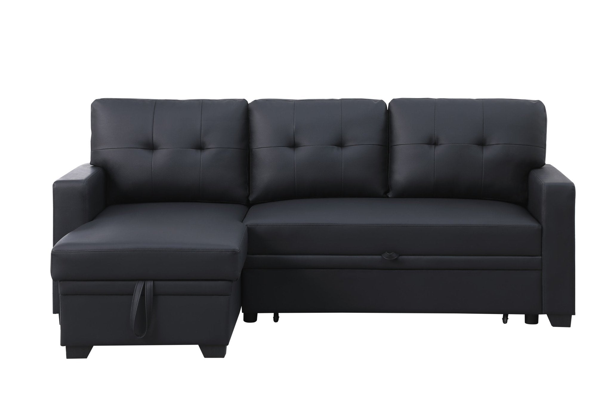 Upholstered Pull out Sectional Sofa with Chaise (B102S00006) - Direct Wicker