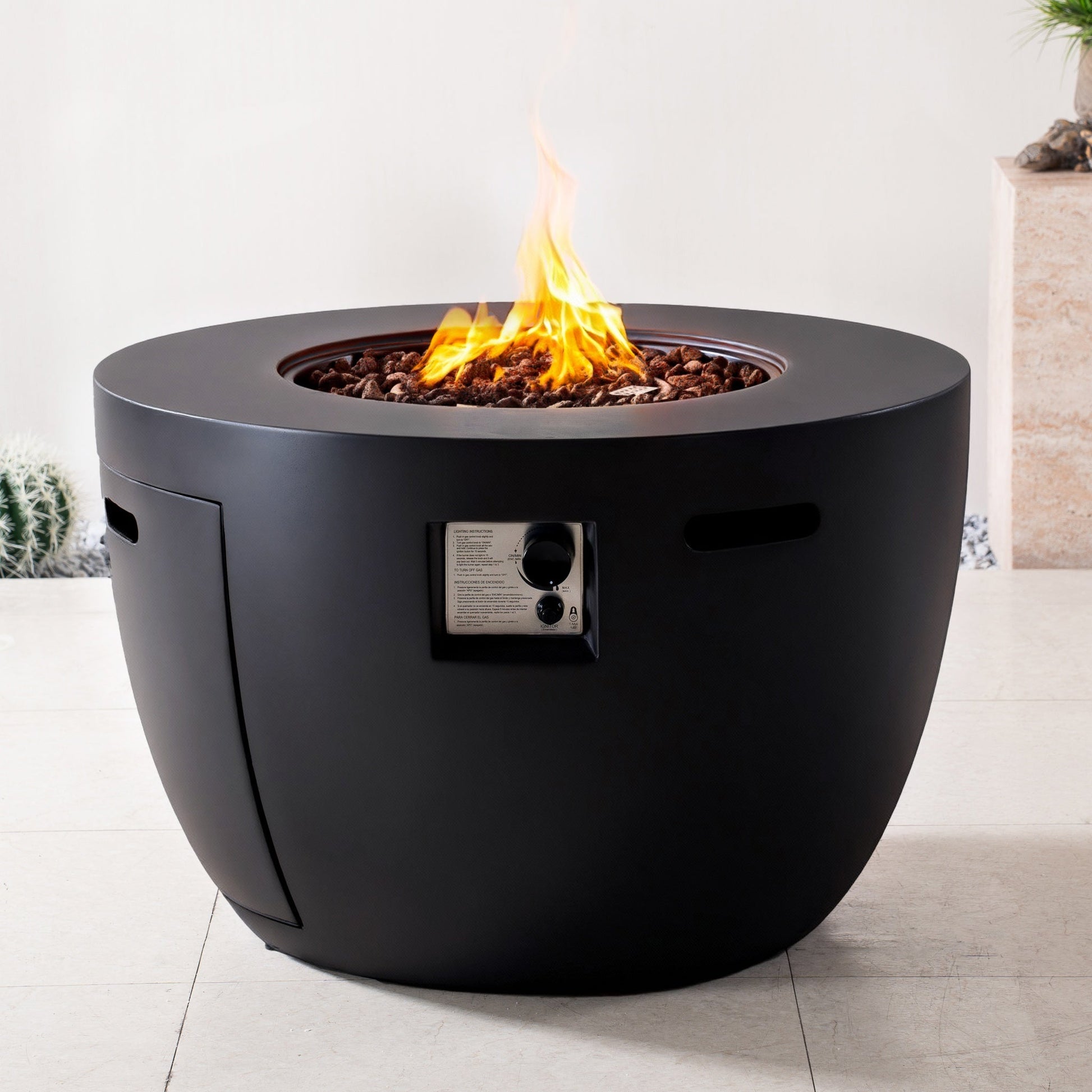 Venetian Round Fire Pit Table for Outdoor Use (PAG - 2160) - Direct Wicker