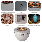 Venetian Round Fire Pit Table for Outdoor Use (PAG - 2160) - Direct Wicker