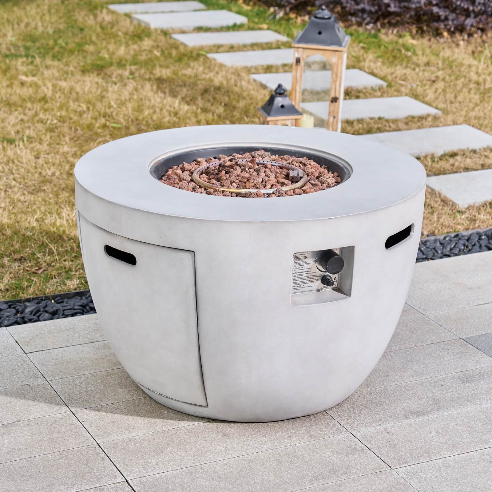 Venetian Round Fire Pit Table for Outdoor Use (PAG - 2160) - Direct Wicker