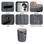 Vertical Wood Grain Effect Heater (PAG - 2351) - Direct Wicker