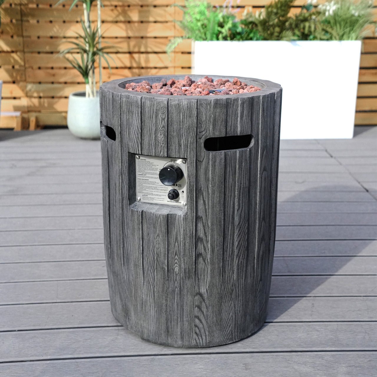 Vertical Wood Grain Effect Heater (PAG - 2351) - Direct Wicker