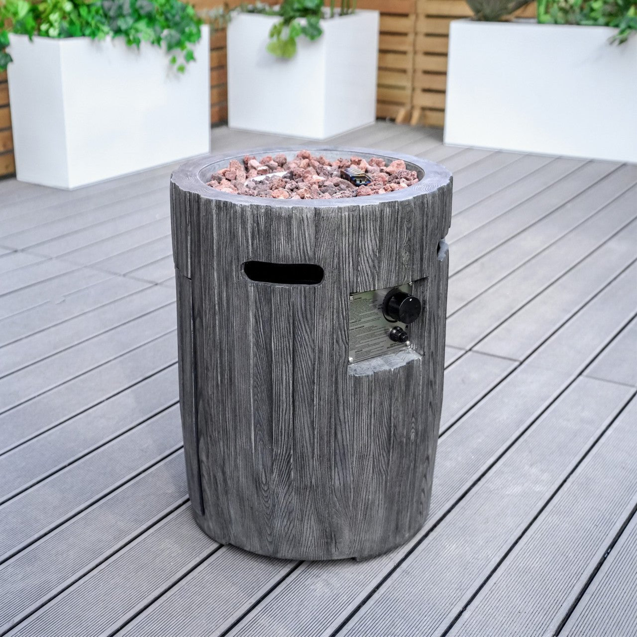 Vertical Wood Grain Effect Heater (PAG - 2351) - Direct Wicker
