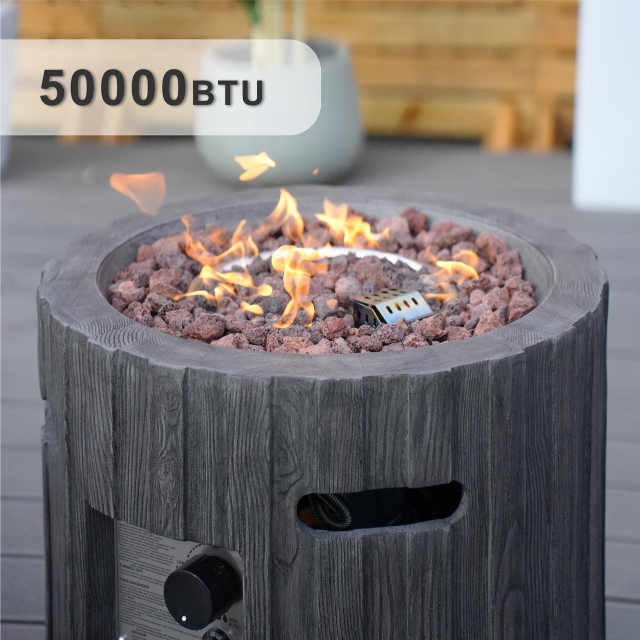Vertical Wood Grain Effect Heater (PAG - 2351) - Direct Wicker