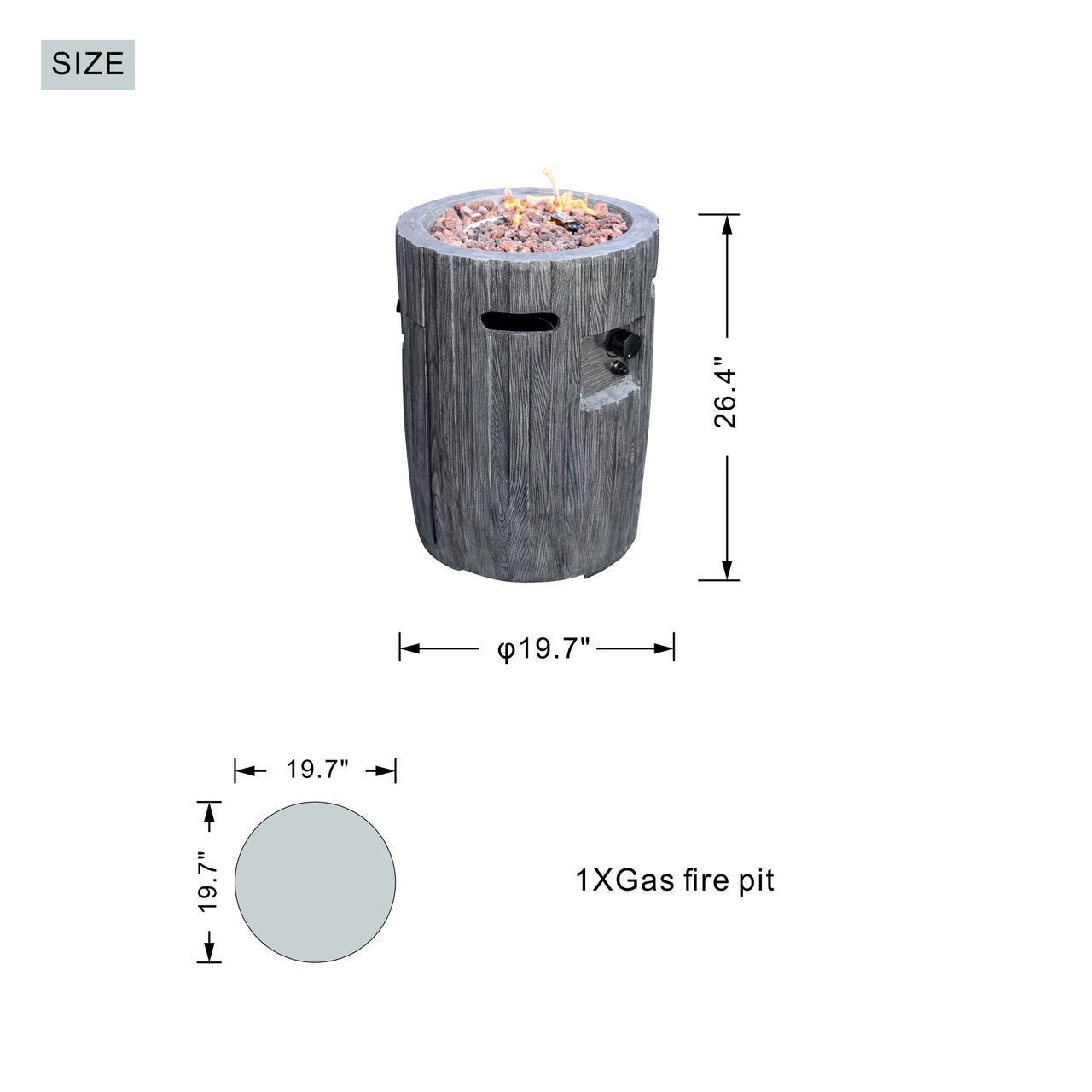 Vertical Wood Grain Effect Heater (PAG - 2351) - Direct Wicker