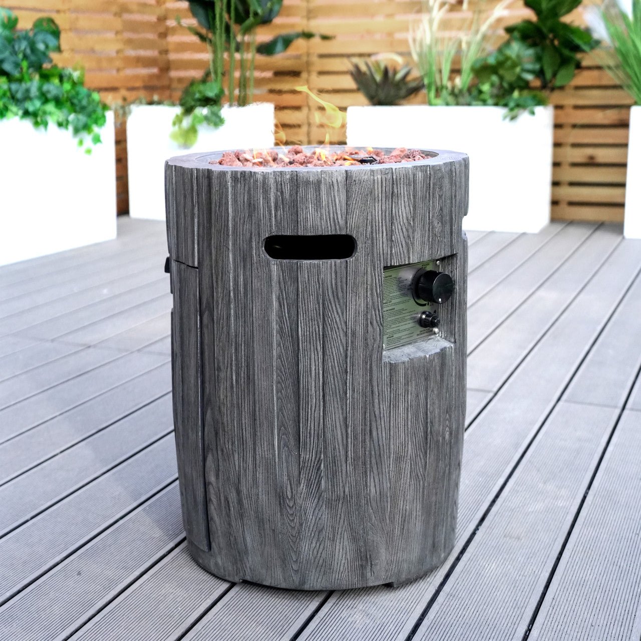 Vertical Wood Grain Effect Heater (PAG - 2351) - Direct Wicker
