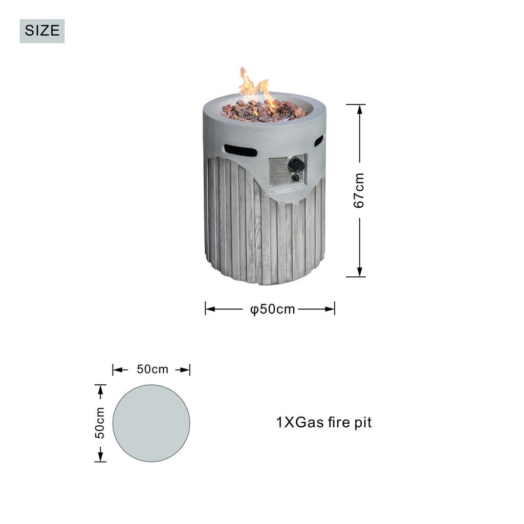 Vertical Wood Grain Effect Heater (PAG - 2353) - Direct Wicker