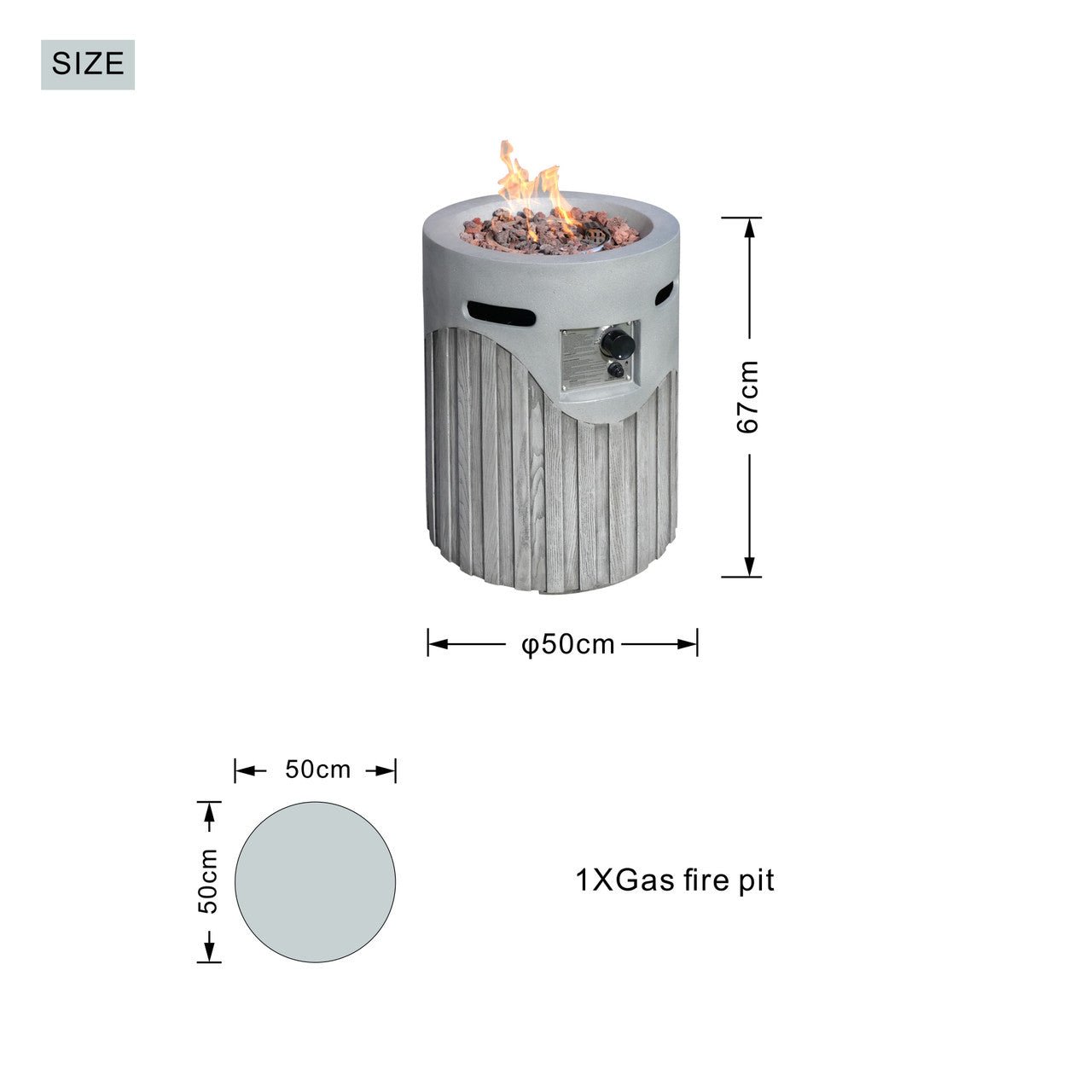 Vertical Wood Grain Effect Heater (PAG - 2353) - Direct Wicker