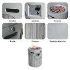 Vertical Wood Grain Effect Heater (PAG - 2353) - Direct Wicker