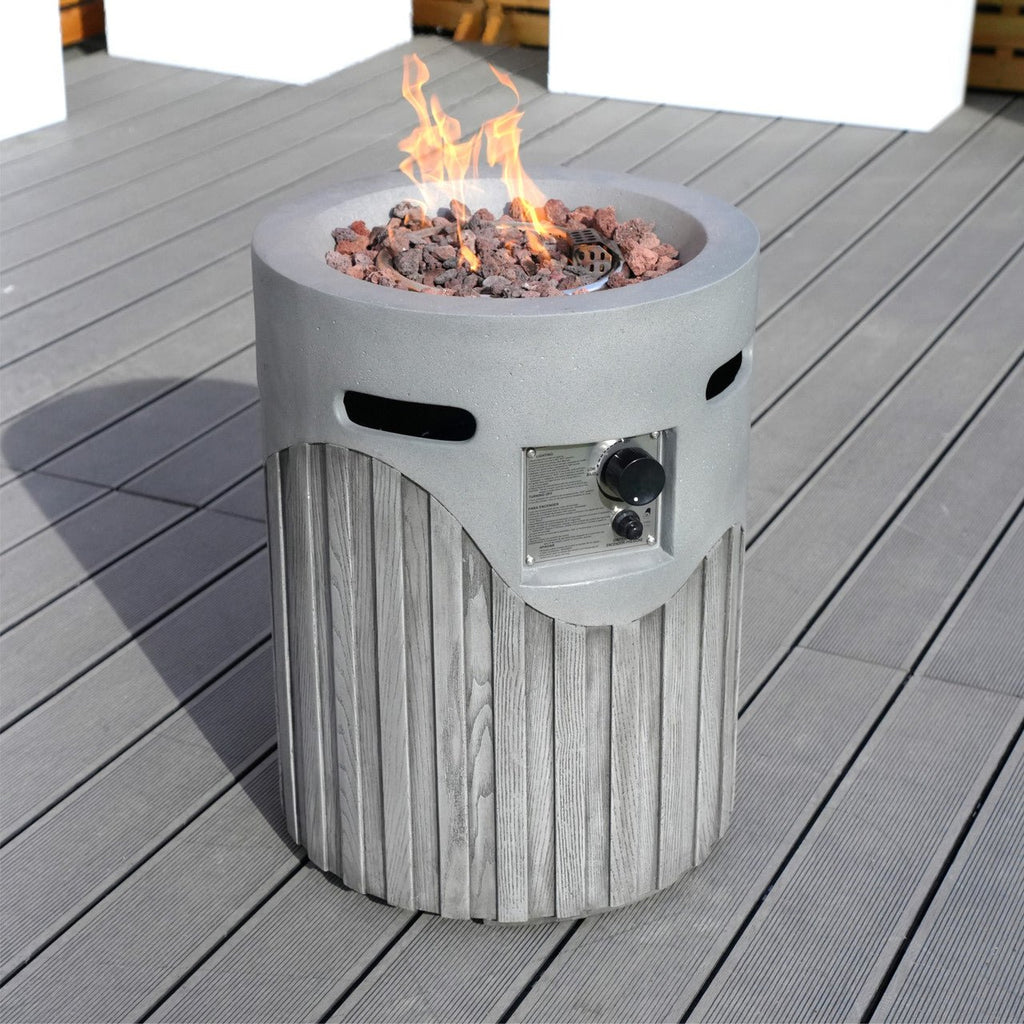 Vertical Wood Grain Effect Heater (PAG - 2353) - Direct Wicker