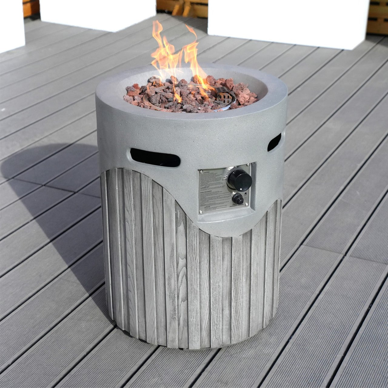 Vertical Wood Grain Effect Heater (PAG - 2353) - Direct Wicker