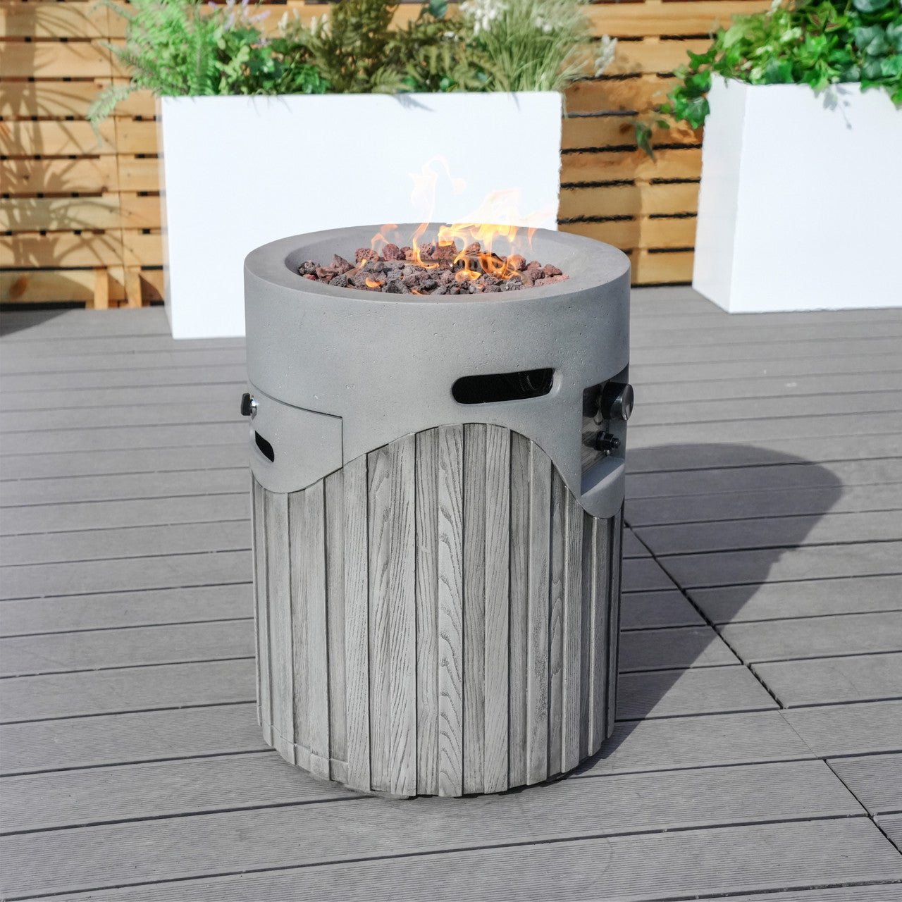 Vertical Wood Grain Effect Heater (PAG - 2353) - Direct Wicker