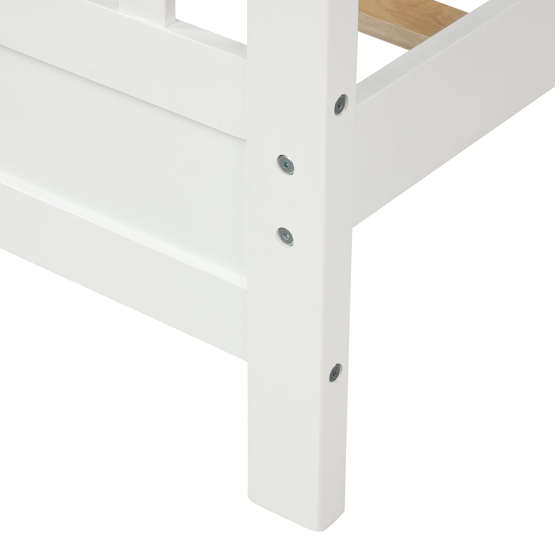 White Pine Wood Platform Bed with Paneled Headboard and Footboard (WF192972AAK) - Direct Wicker
