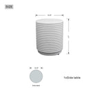 White Waterproof Durable and Stylish Outdoor Side Table (PAT - 2462ST) - Direct Wicker