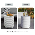 White Waterproof Durable and Stylish Outdoor Side Table (PAT - 2462ST) - Direct Wicker