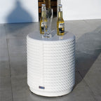 White Waterproof Durable and Stylish Outdoor Side Table (PAT - 2462ST) - Direct Wicker