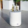 White Waterproof Durable and Stylish Outdoor Side Table (PAT - 2462ST) - Direct Wicker