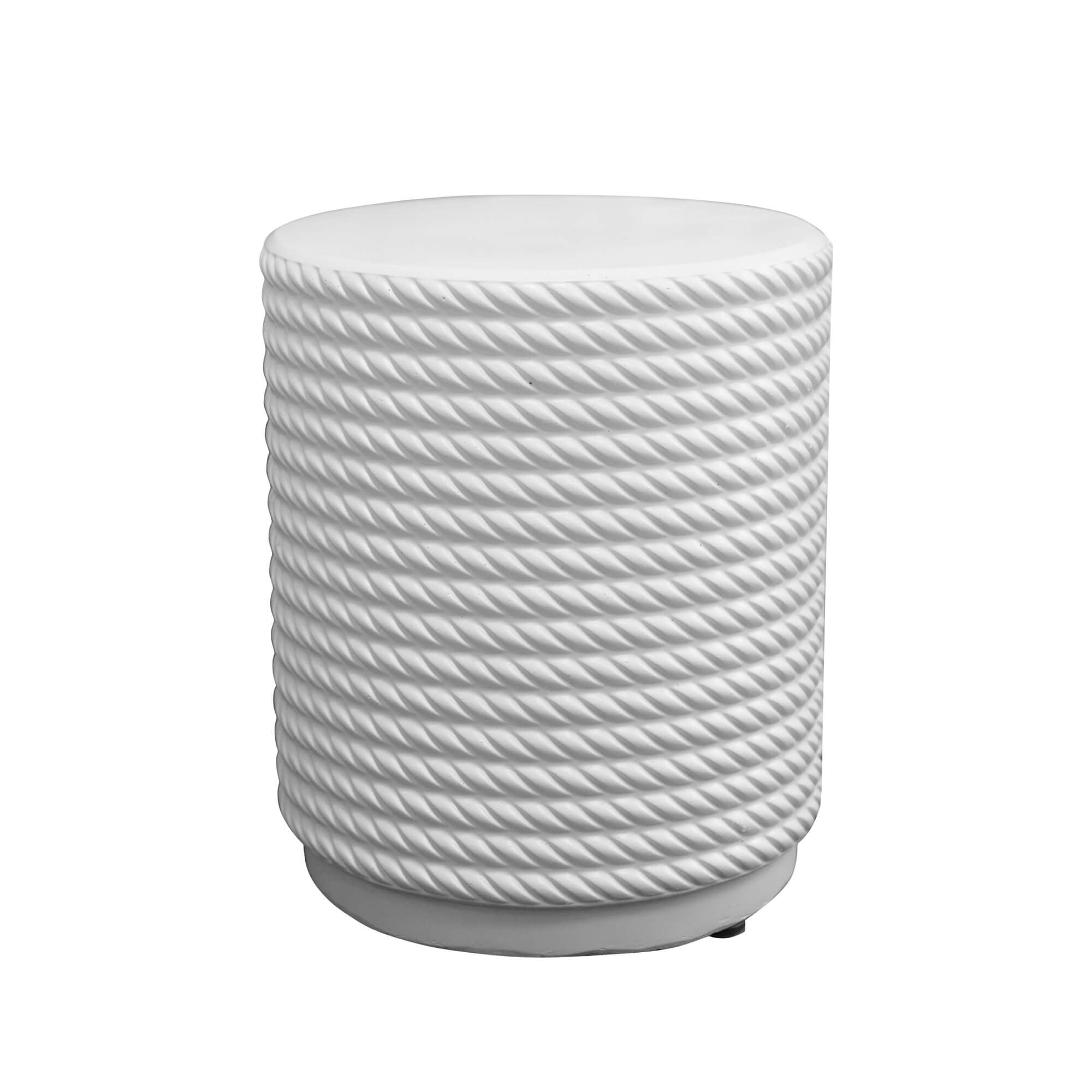 White Waterproof Durable and Stylish Outdoor Side Table (PAT - 2462ST) - Direct Wicker