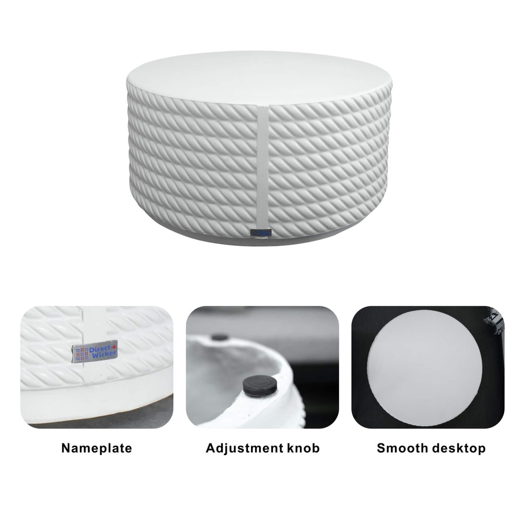 White Waterproof Fashionable Coffee Table (PAT - 2462TA) - Direct Wicker