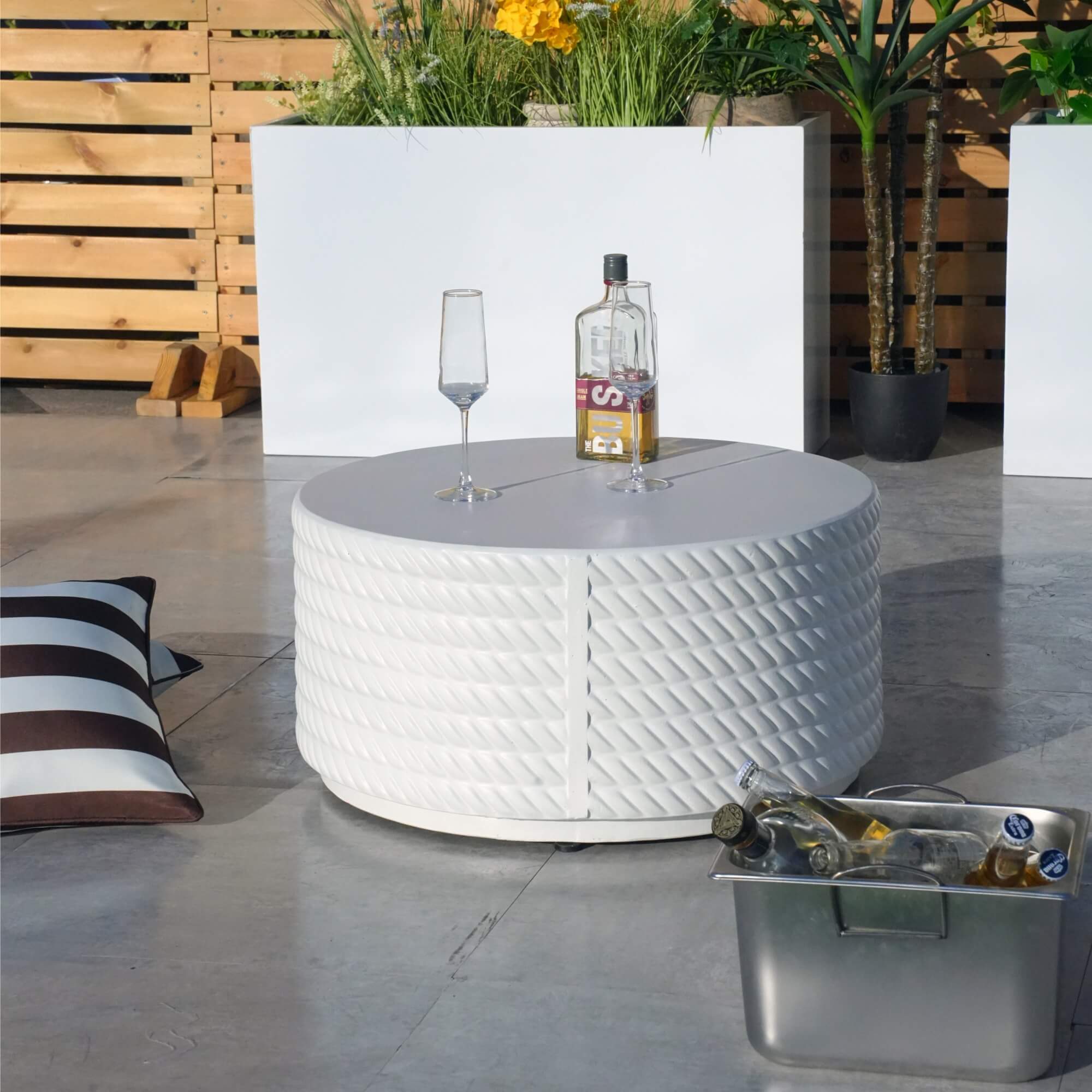White Waterproof Fashionable Coffee Table (PAT - 2462TA) - Direct Wicker