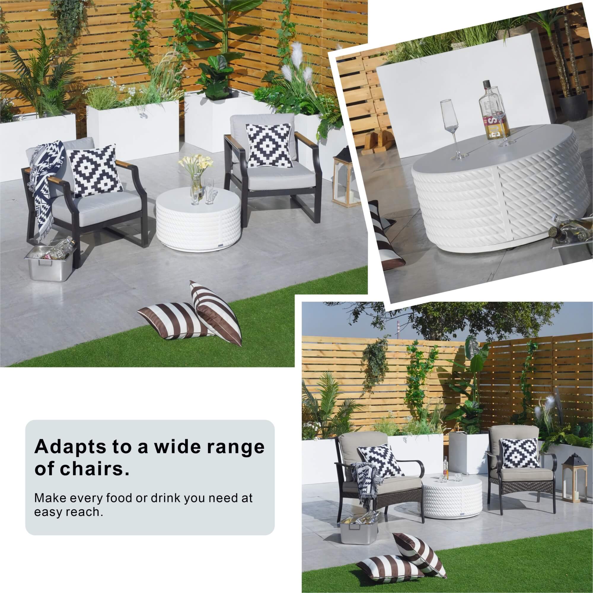White Waterproof Fashionable Coffee Table (PAT - 2462TA) - Direct Wicker