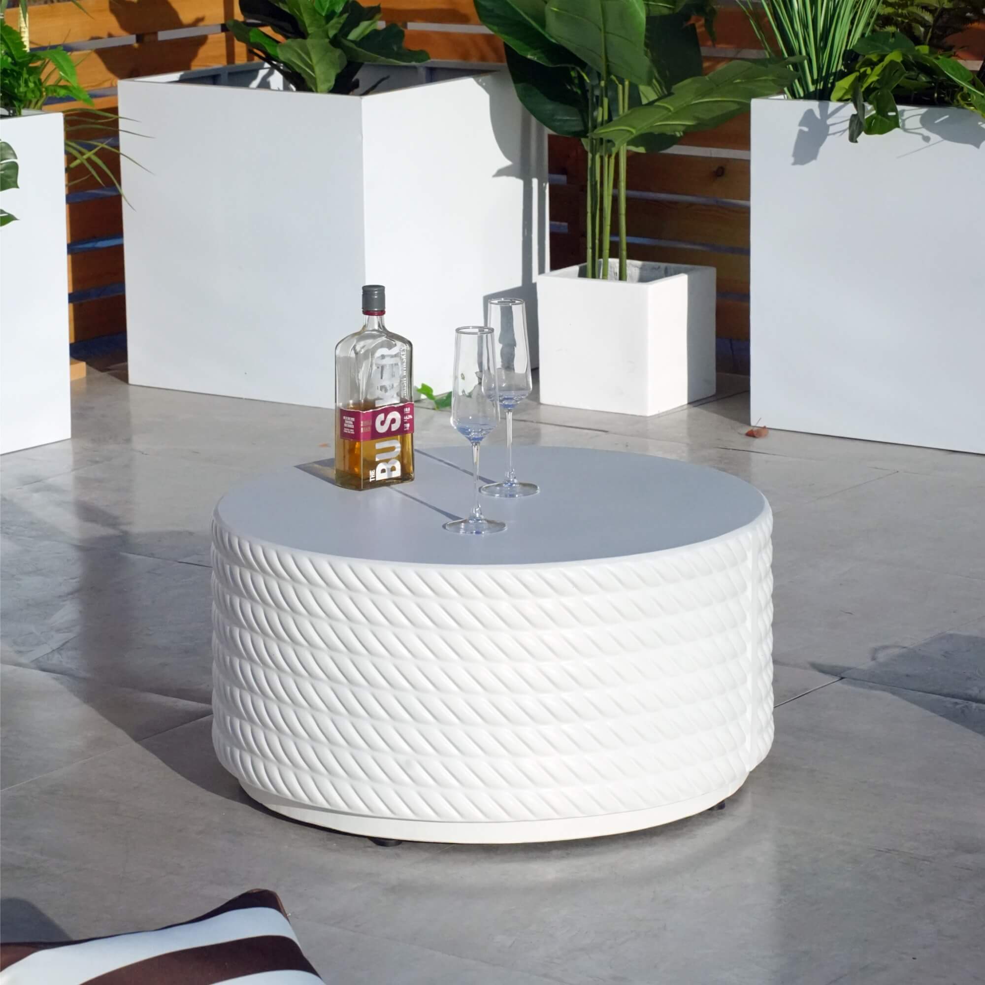 White Waterproof Fashionable Coffee Table (PAT - 2462TA) - Direct Wicker