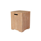 Wood Grain Outdoor Gas Fire Pit Side Table (PAG-2333ST-NT) - Direct Wicker