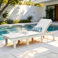 Wooden Sunlounger – Outdoor Garden Deck Chair for Patio, Poolside or Terrace - Direct Wicker